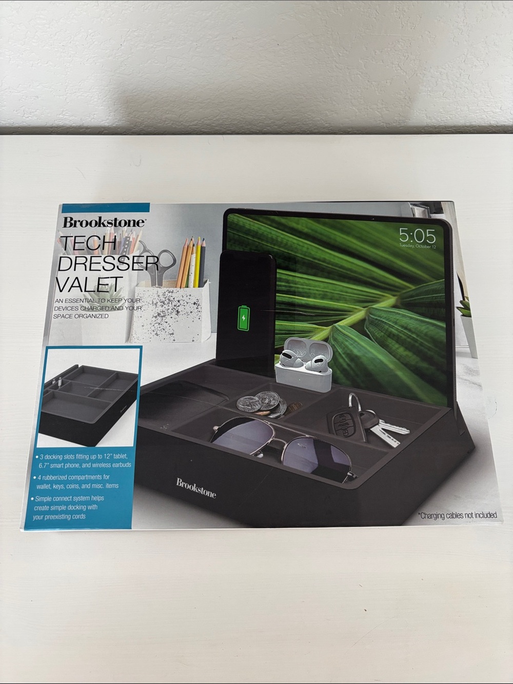 BROOKSTONE Tech Dresser Valet NWT